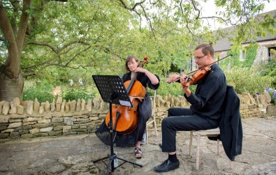 Cotswold Ensemble String Duo, wedding & reception, Bay Tree Hotel, Burford