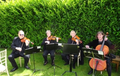 Cotswold Ensemble String Quartet, wedding music, Bay Tree Hotel, Burford, Oxon